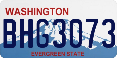 WA license plate BHG3073