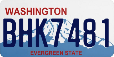 WA license plate BHK7481