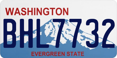 WA license plate BHL7732