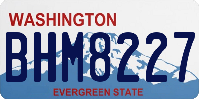 WA license plate BHM8227