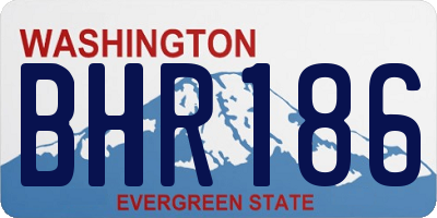 WA license plate BHR186