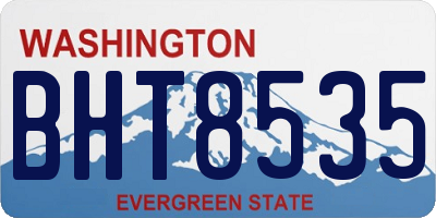 WA license plate BHT8535