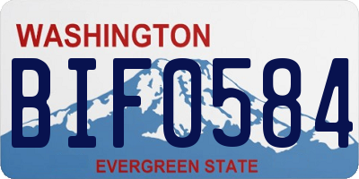 WA license plate BIF0584