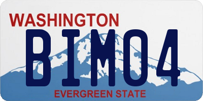 WA license plate BIM04