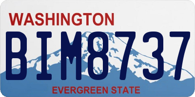 WA license plate BIM8737
