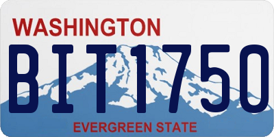 WA license plate BIT1750