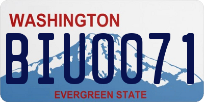 WA license plate BIUO071