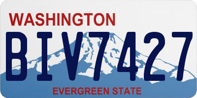 WA license plate BIV7427