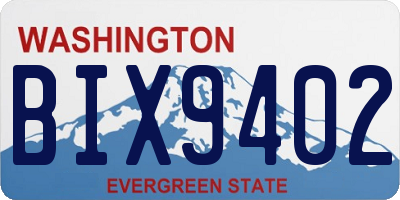 WA license plate BIX9402