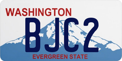 WA license plate BJC2