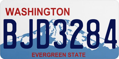 WA license plate BJD3284