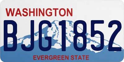 WA license plate BJG1852