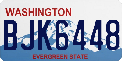 WA license plate BJK6448