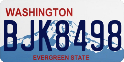 WA license plate BJK8498