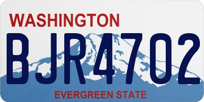 WA license plate BJR4702