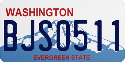 WA license plate BJSO511