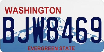 WA license plate BJW8469