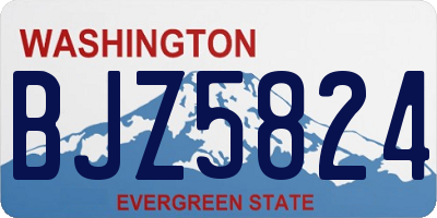 WA license plate BJZ5824