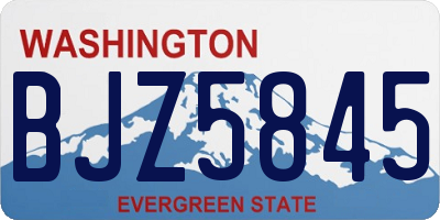 WA license plate BJZ5845