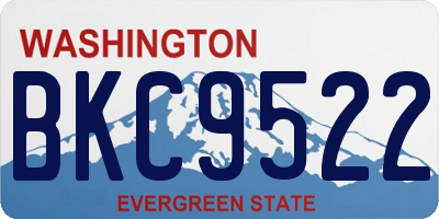 WA license plate BKC9522