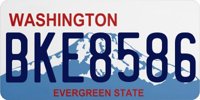 WA license plate BKE8586