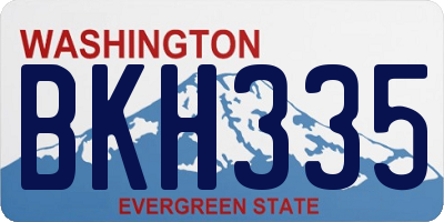 WA license plate BKH335