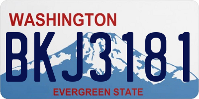 WA license plate BKJ3181