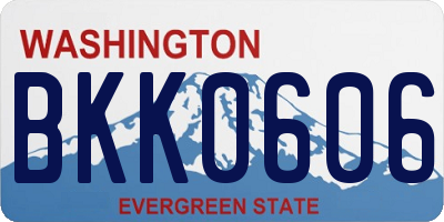 WA license plate BKK0606