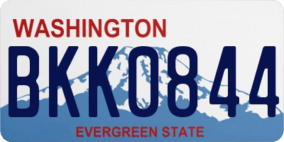 WA license plate BKK0844