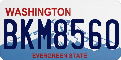 WA license plate BKM8560