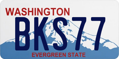 WA license plate BKS77