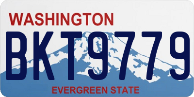 WA license plate BKT9779