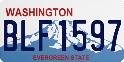 WA license plate BLF1597