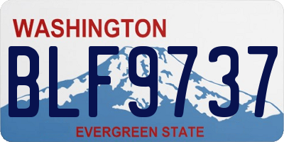 WA license plate BLF9737