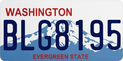 WA license plate BLG8195