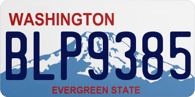 WA license plate BLP9385