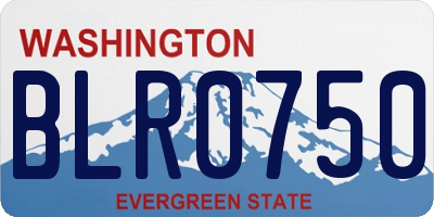 WA license plate BLR0750