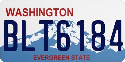 WA license plate BLT6184