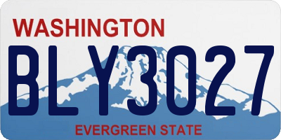 WA license plate BLY3027