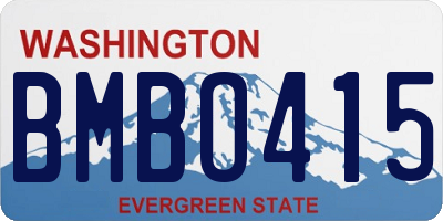 WA license plate BMBO415