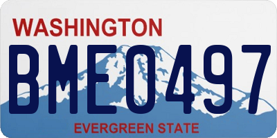 WA license plate BME0497