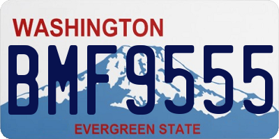 WA license plate BMF9555