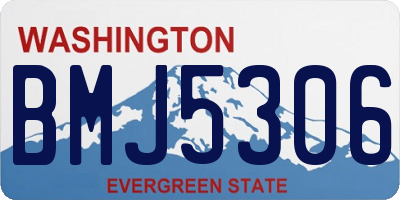 WA license plate BMJ5306