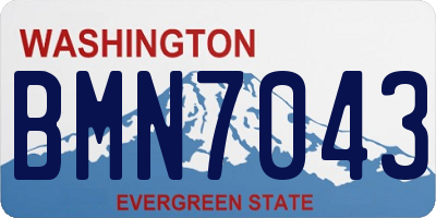 WA license plate BMN7043