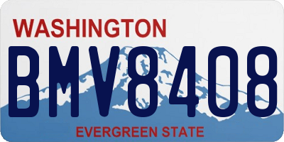 WA license plate BMV8408