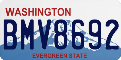 WA license plate BMV8692