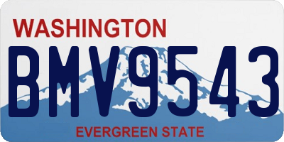 WA license plate BMV9543