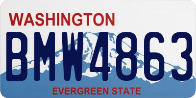 WA license plate BMW4863