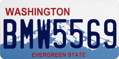 WA license plate BMW5569