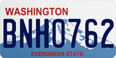 WA license plate BNHO762